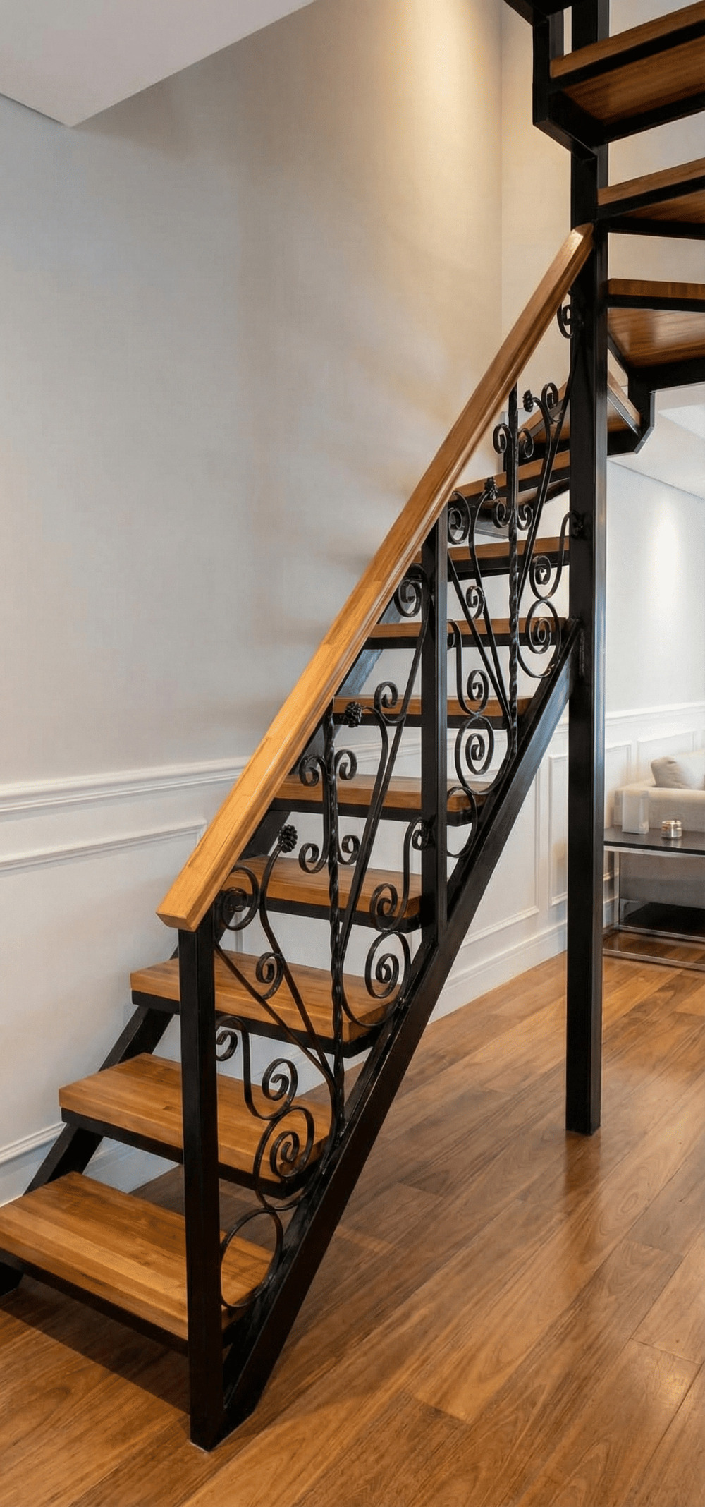 Escalera Metalica y Madera